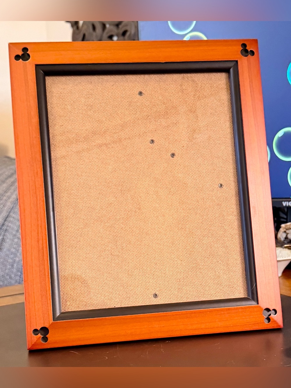 Disney Parks 8x10 Wooden Picture Frame with Mickey Ears in Corners - Picture 13 of 14